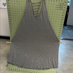 RVCA Charcoal Sleeveless Dress with Lattice Back